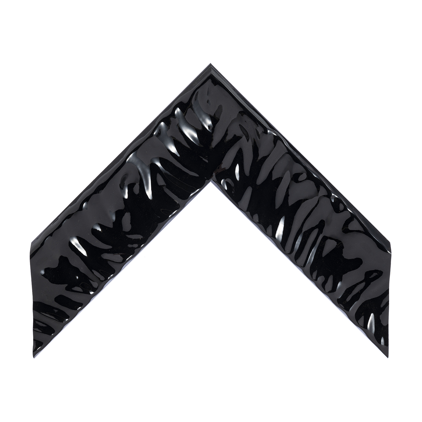 cornice legno ayous sagomata nero lucido | Albor