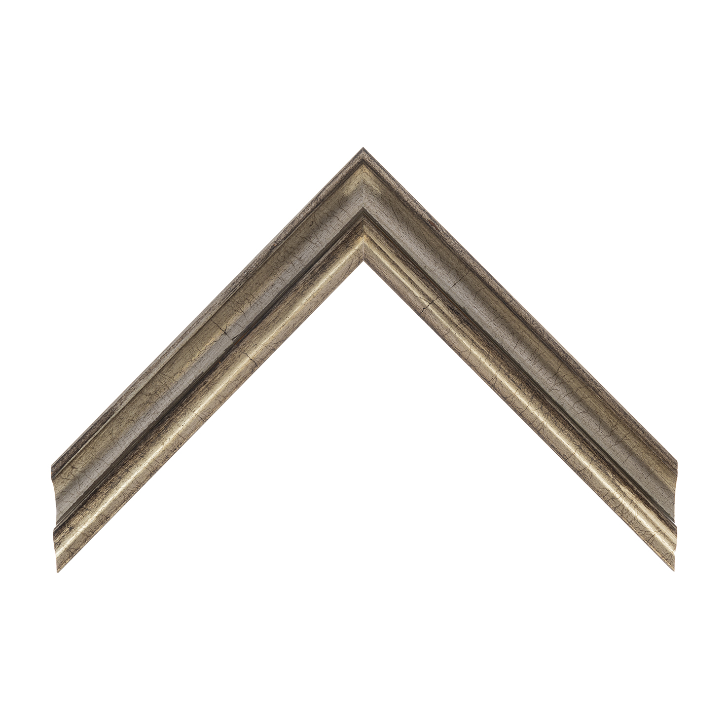 cornice legno ayous sagomata argento spennellato | Albor