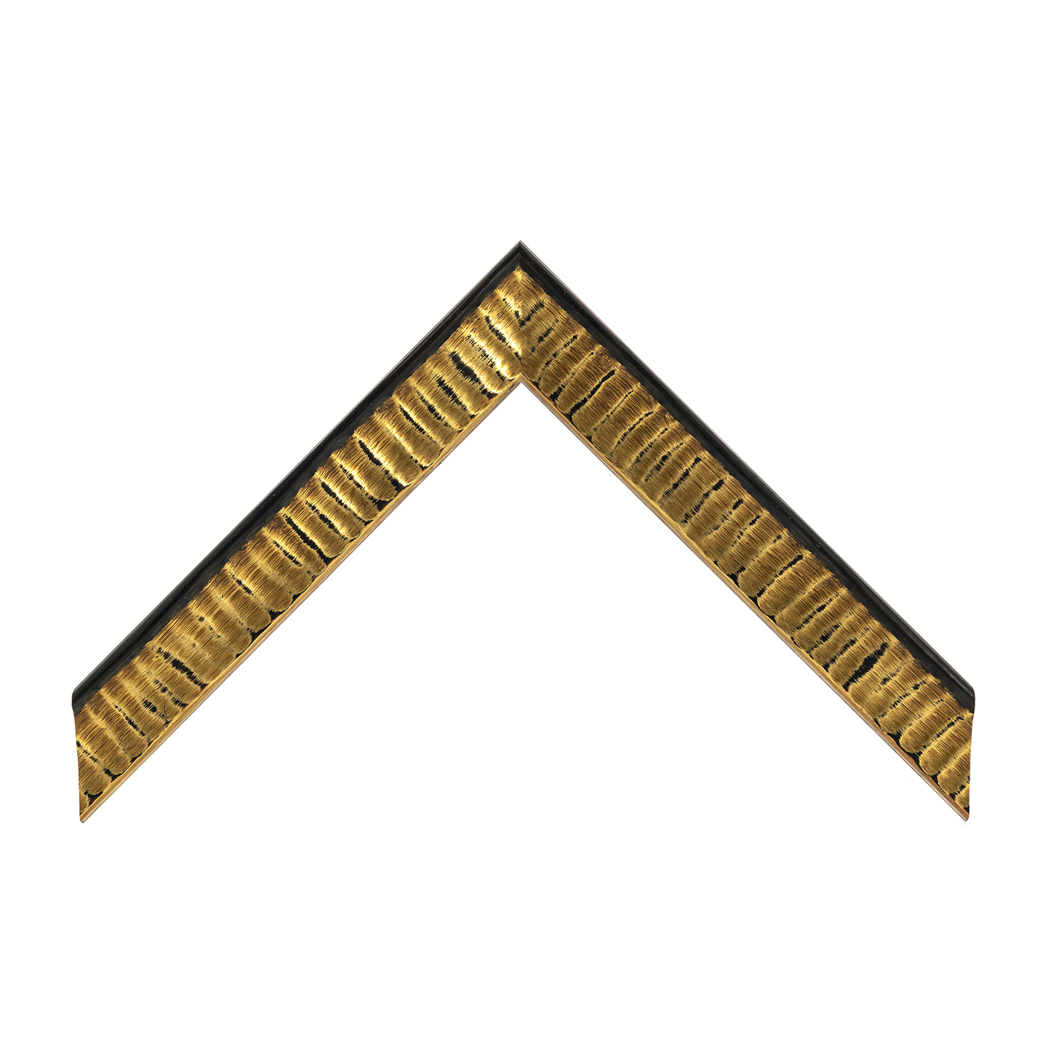 cornice legno ayous sagomata oro foglia filo nero opaco | Albor