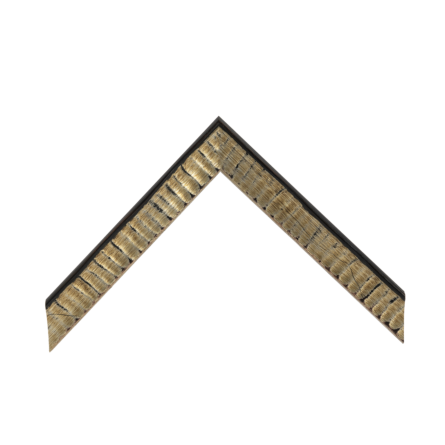 cornice legno ayous sagomata argento foglia filo nero opaco | Albor