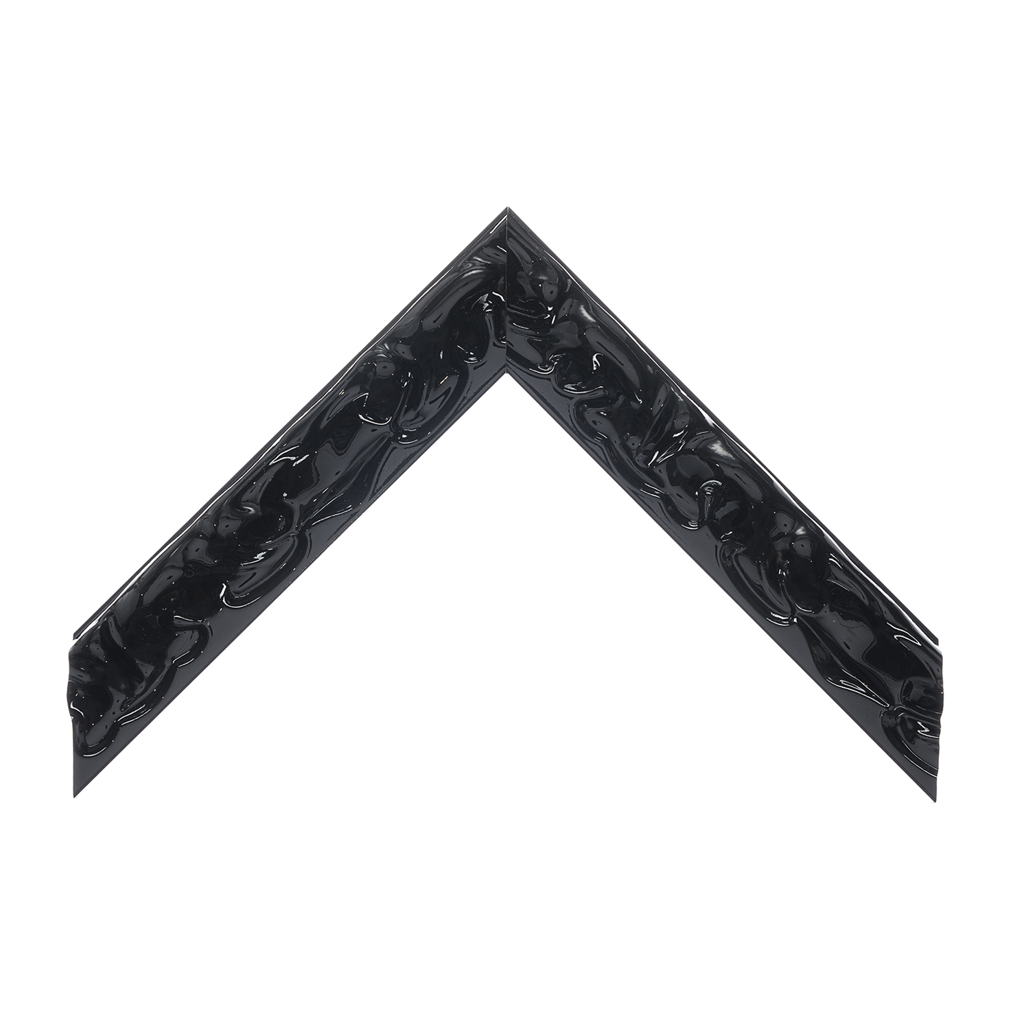 cornice legno ayous sagomata nero lucido | Albor