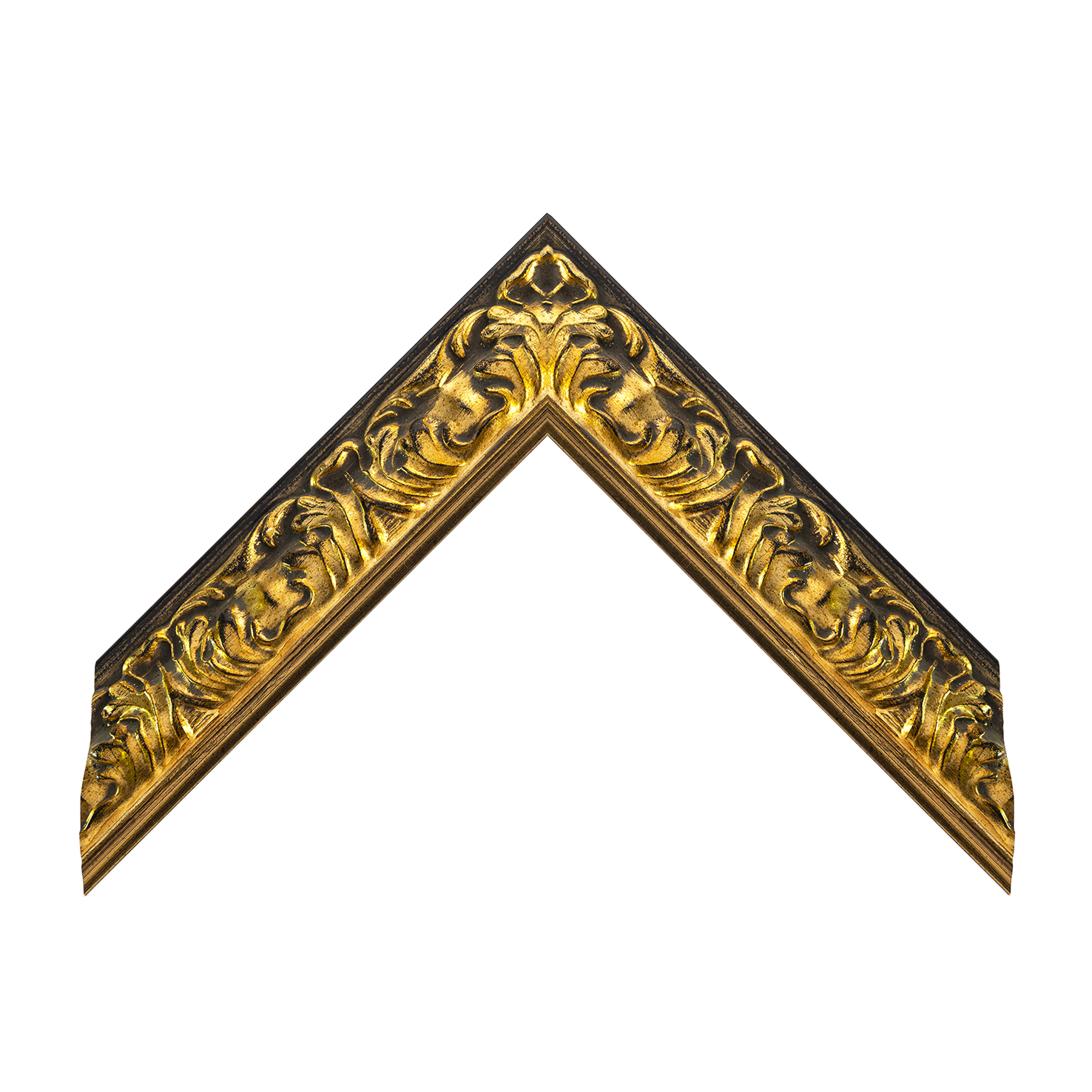 cornice legno ayous sagomata oro foglia fondo scuro | Albor