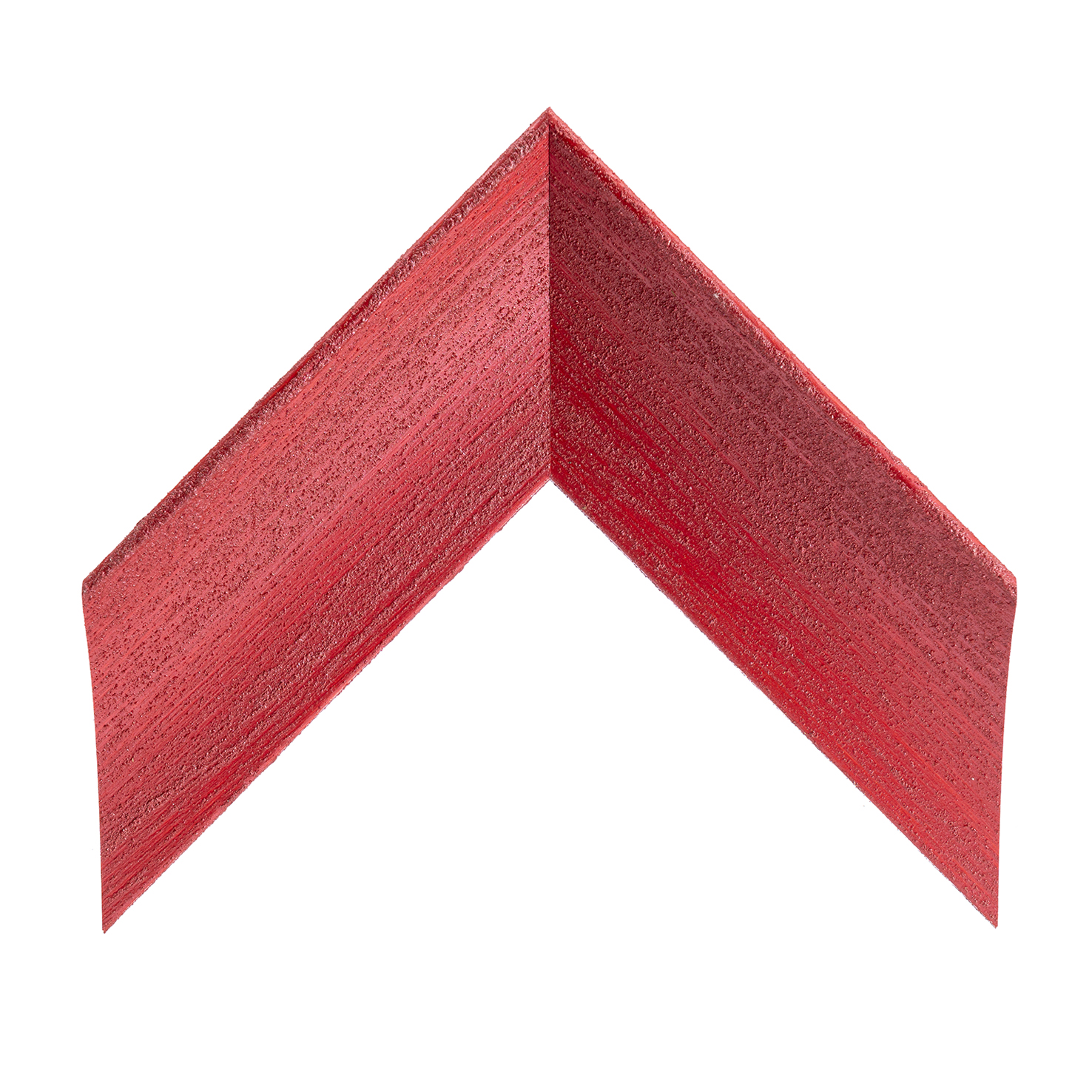 cornice legno ayous sagomata rosso sabbiato manuale | Albor