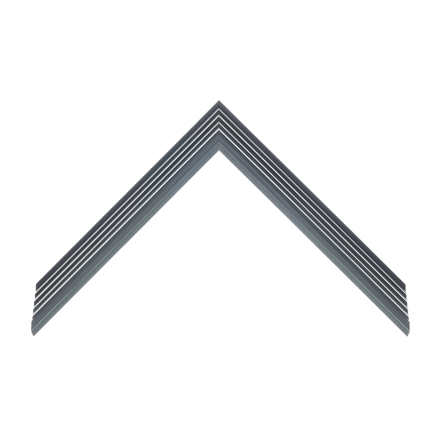 cornice legno ayous sagomata grigio sfumato lucido filo argento | Albor