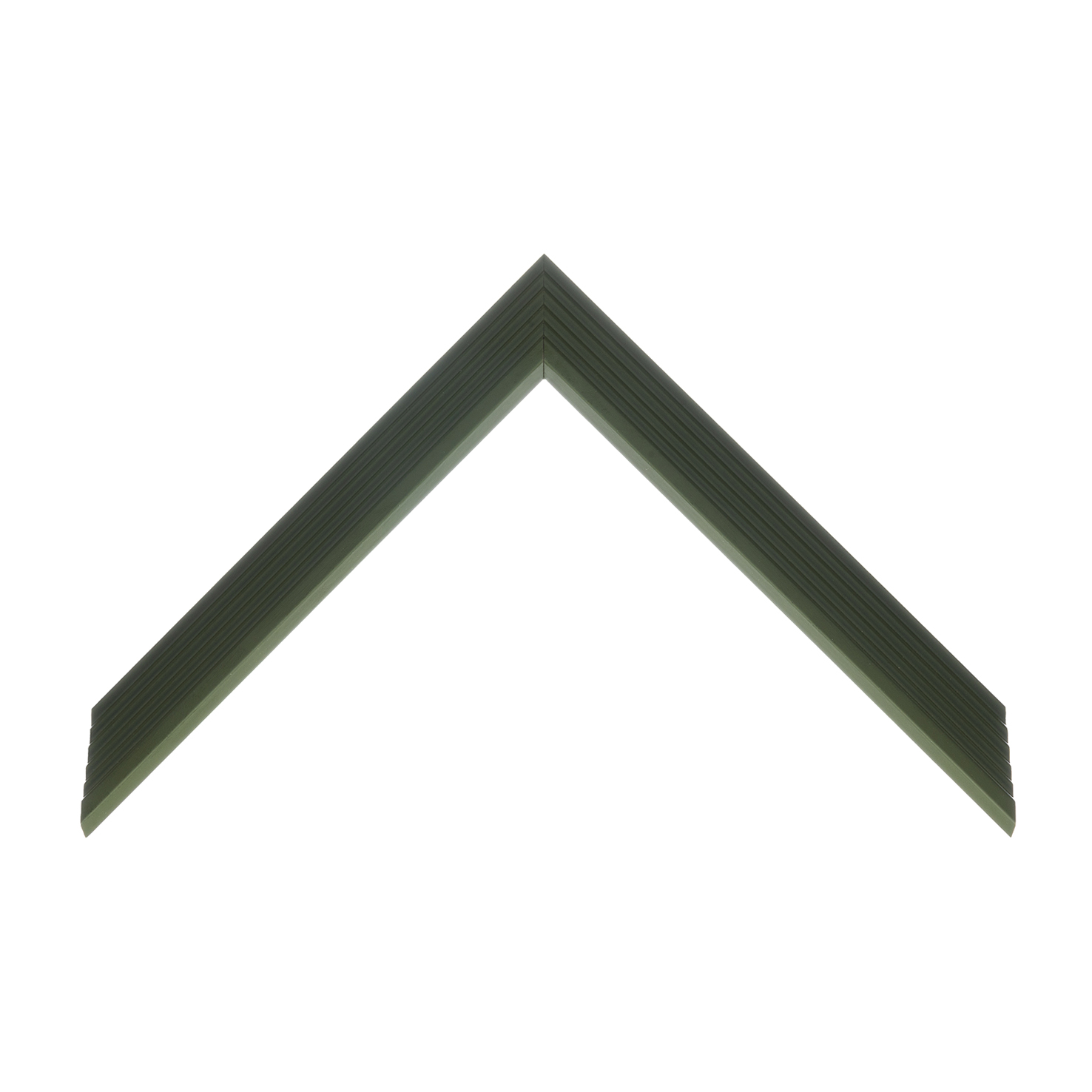 cornice legno ayous sagomata verde militare opaco | Albor