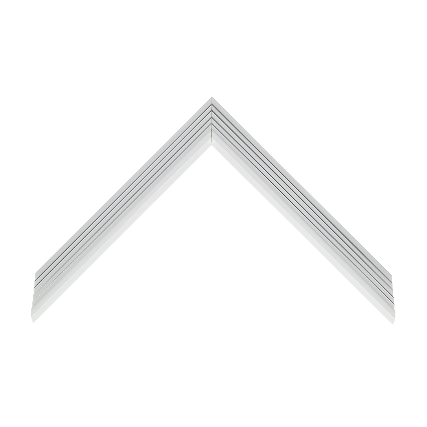 cornice legno ayous sagomata bianco lucido filo argento | Albor